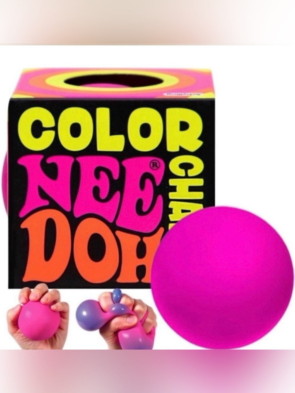 Schylling Color Changing NeeDoh Sensory Fidget Toy – Pink | NEW 🩷💜